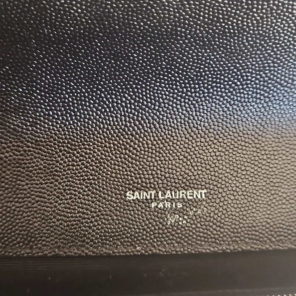 Yves Saint Laurent Black Envelope in Matelasse Lambskin - EUC - Picture 8 of 16